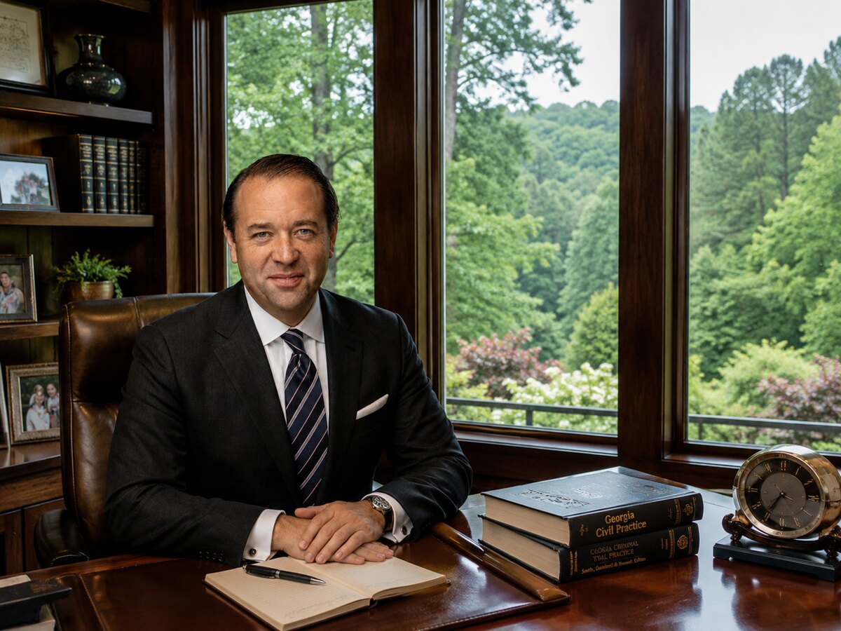 Jonah A. Flynn at his office at Flynn Law Firm, Atlanta, Georgia